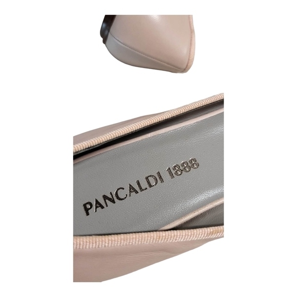 Pancaldi Open Toe Flat Leather  Shoes Sz 37 Italy NEW - Picture 9 of 16